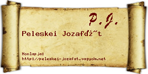 Peleskei Jozafát névjegykártya